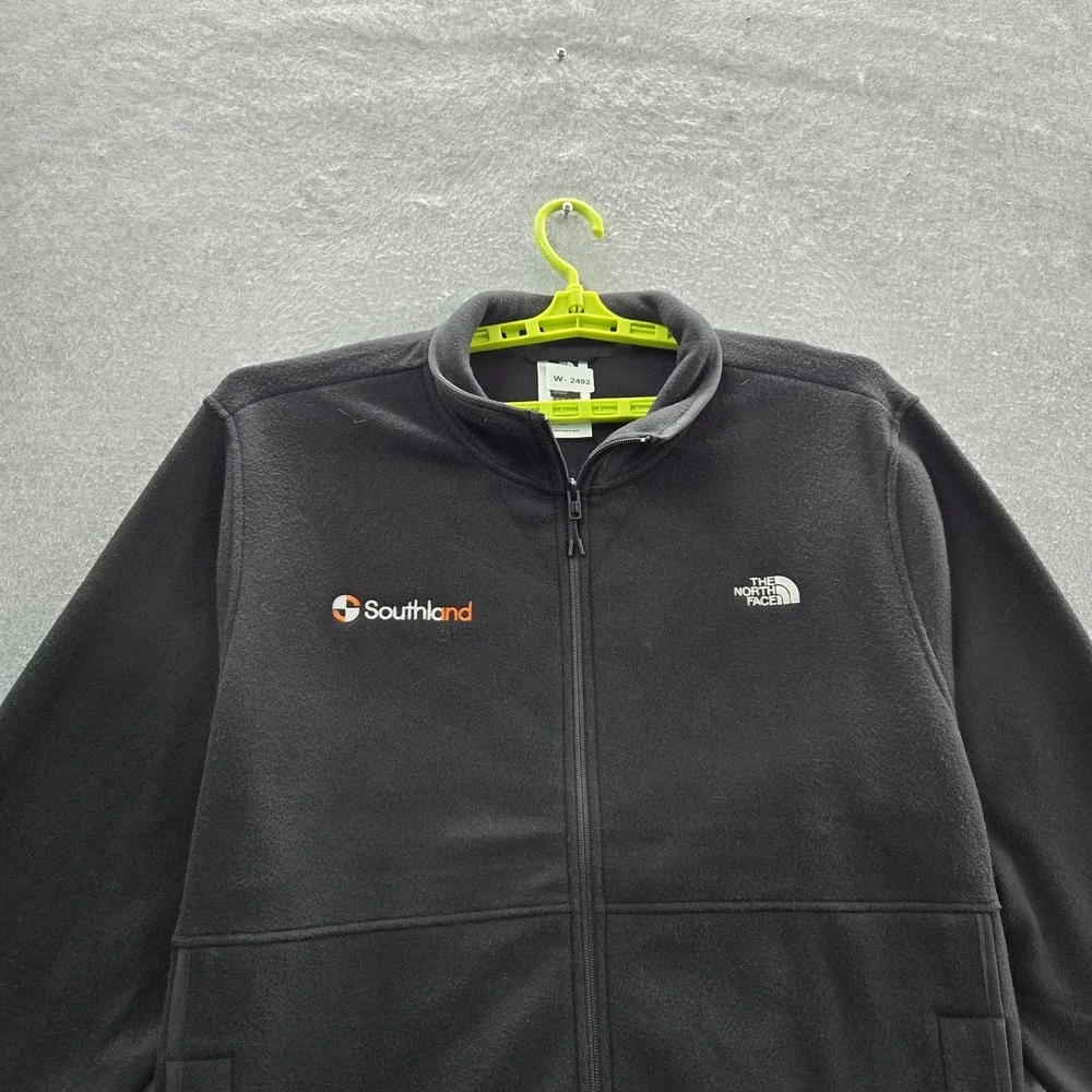 The North Face Men Jacket‎ XXL Black Alpine 100 Embroidered Fleece Logo